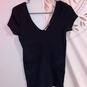 Black v shirt